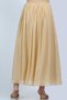 Solid High-Waist Midi Skirt - 4