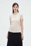 Floral Print Short Sleeve Solid Blouse - 7