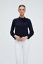 Solid Blouse with Neck Tie Long Sleeve - 3