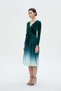 Solid Ruffled Midi Dress - 3