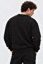 Sandhill Black Crew Neck Embroidered Loose Fit Men's Sweatshirt - 3