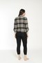 Women's Cotton Plaid Lumberjack Shirt and Knitted Trousers Bottom - Top Set / Black - Khaki 22026 - 7