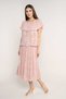 Solid Ruffled Midi Skirt - 2