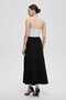 Solid Midi Skirt with a Flared Cut - 6
