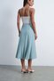 Solid Loose Fit Midi Skirt - 6