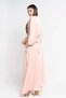 Solid Ruffled Maxi Dress with Butterfly Sleeves - 5