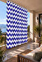 Balcony Curtain Enxboy Optional Balcony Curtain "With Eyelets" Blue Zigzag Ty901-2 - 4