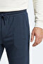 Kox I Men's Slim Fit Navy Blue Sweatpants with Pockets - 4