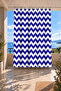 Balcony Curtain Enxboy Optional Balcony Curtain "With Eyelets" Blue Zigzag Ty901-2 - 2