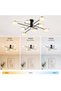 Modern 6-Light Metal Ceiling Light with Remote Control, White, E27 Sockets - 3