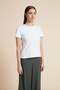 Solid Short Sleeve Crew Neck Blouse - 2