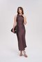 Plain sleeveless midi dress - 4