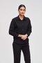 Solid Buttoned Shirt Collar Top - 3