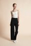 Solid Wide-Leg Pants - 5
