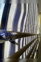 Olivia Home Cornice Buttoned and Laced Cotton Fabric Blue and White Balcony Curtain - 5
