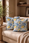 2-Piece Digital Printed Throw Pillow Cover Lemon Flower Pattern