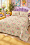 Floral Patterned Bedspread 200X220 Double Pique Set - 5