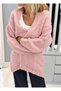 Pink Color Women's Soft Textured Oversize Cardigan - 4