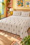 Black Geometric Motif Bedspread 200X220 Double Pique Set - 2