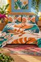 Leaf Pattern Double Printed Pique (200x220 Cm) - 7