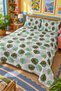 Leaf Patterned Bedspread 200X220 Double Pique Set - 6