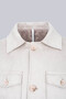Mink Color Men's Suede Lined Blazer Jacket - 4