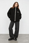 Yuna Black Fleece Standard Fit Women's Jacket - 2