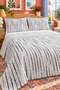 Black and White Thin Striped Bedspread 200X220 Double Pique Set - 5