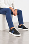 Teren Men's Genuine Leather Sneaker Shoes - Black - 3