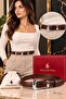 Williampolo Full Grain Leather Silver Buckle Brown Women's Belt - 2