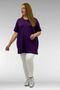 58507 large size collar Piped jersey t-shirt - plum - 4