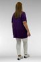 58507 large size collar Piped jersey t-shirt - plum - 6