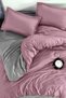 Duvet Cover Set with Fitted Sheets, Single, Dusty Rose-grey