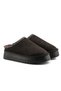 Women's Platform Black Slippers with Fur Inside 9000-103 - 2
