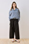 High Collar Detailed Shirt with Blue Checks - 5