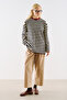 Striped Colorful Collar Long Sleeve T-Shirt Black - 4