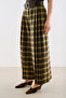 Plissed Plaid Wide-Leg Pants Plaid - 7