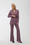 SATIN SPANISH CROWN TROUSERS PURPLE