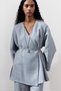 Linen Cruvaze Closure Kimono Blue - 6