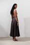Linen Wide Piece Skirt Bitter Brown - 6