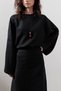 Linen Wide Tie Dress Black - 4