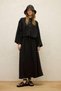 Linen Long Sleeve Crop Shirt Black - 3