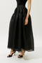 Jacquard Organza Puffy Skirt Black - 6