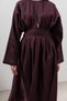 Linen Piece Detailed Dress Plum - 4
