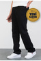 Men's Black Washed Straight/Baggy Fit Patterned 100% Cotton Jean Denim Trousers Man