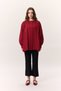 Gathered Detail Wide Shirt Red - 6