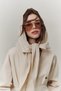 Shawl-Detail Design Trench Coat Cream - 5