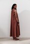 Linen Tight Wide Dress Copper - 8
