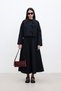 Quilted Tie Short Jacket Black - 2