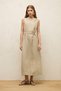 Sleeveless Linen Casual Dress Sand - 7